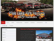 Tablet Screenshot of pinelakefirerescue.com